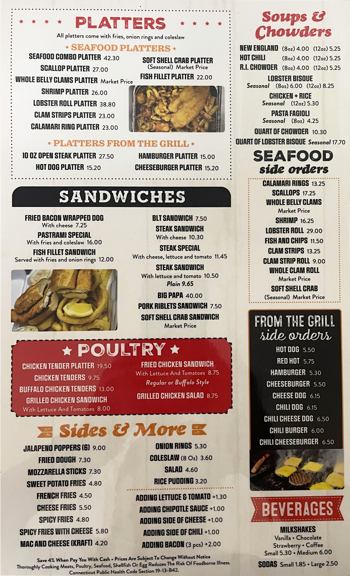 Nick's Char Pit Menu